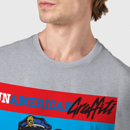 Мужская футболка хлопок Граффити (2), цвет меланж - фото 6