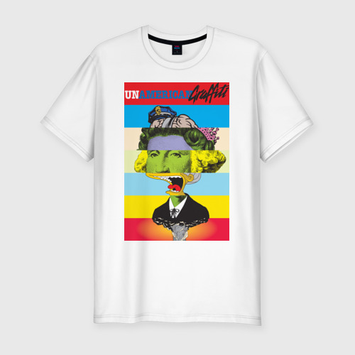 Мужская футболка хлопок Slim Граффити (2), цвет белый