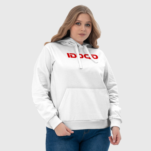 Женская толстовка хлопок Iddqd Doom, цвет белый - фото 6