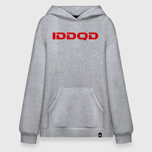 Худи SuperOversize хлопок Iddqd Doom, цвет меланж