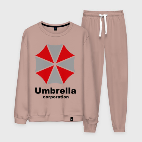 Мужской костюм хлопок Umbrella corporation, цвет пыльно-розовый