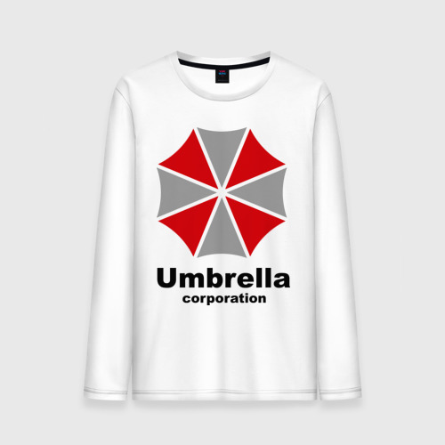 Мужской лонгслив хлопок Umbrella corporation, цвет белый