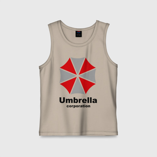 Детская майка хлопок Umbrella corporation, цвет миндальный