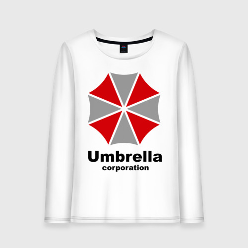 Женский лонгслив хлопок Umbrella corporation, цвет белый