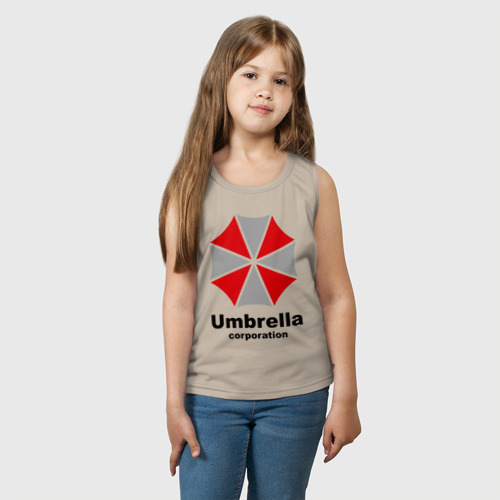 Детская майка хлопок Umbrella corporation, цвет миндальный - фото 3