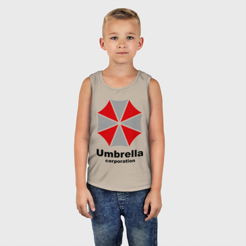 Детская майка хлопок Umbrella corporation, цвет миндальный - фото 5