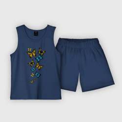 Детская пижама с шортами хлопок Полет бабочки