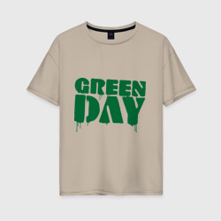 Женская футболка хлопок Oversize Green day 4