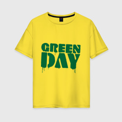 Женская футболка хлопок Oversize Green day 4