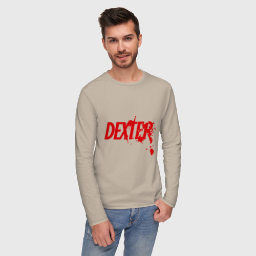 Мужской лонгслив хлопок Dexter - Декстер, цвет миндальный - фото 3