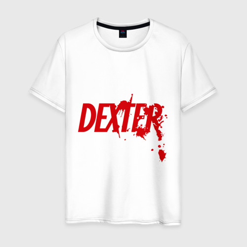 Мужская футболка из хлопка с принтом Dexter - Декстер, вид спереди №1