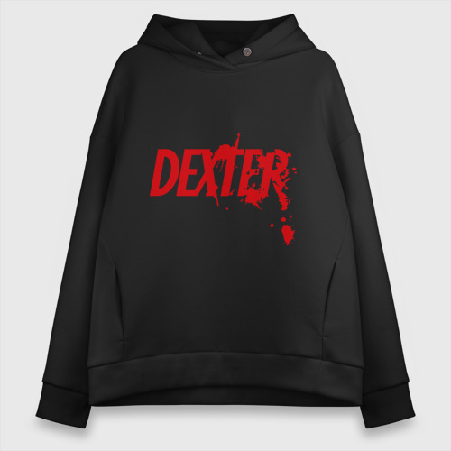 Женское худи Oversize хлопок Dexter - Декстер, цвет черный