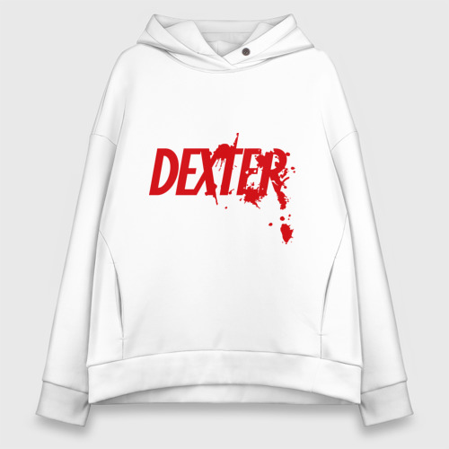 Женское худи Oversize хлопок Dexter - Декстер, цвет белый