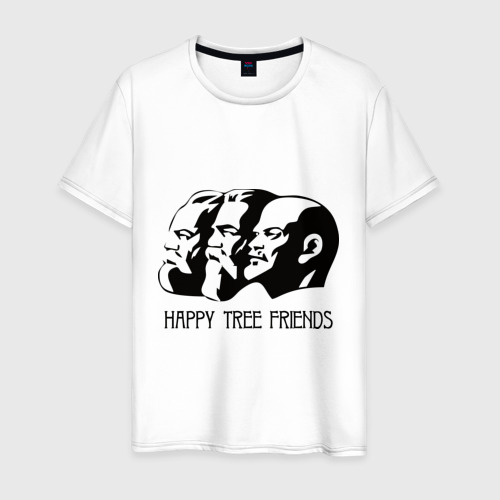 Мужская футболка хлопок Happy Tree Friends 2, цвет белый