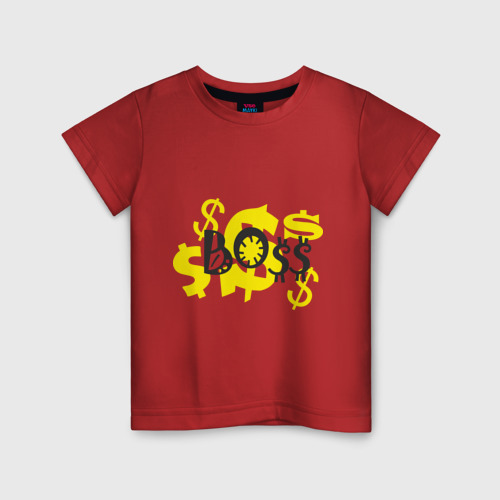 Детская футболка хлопок Futbolka_BO$$, цвет красный