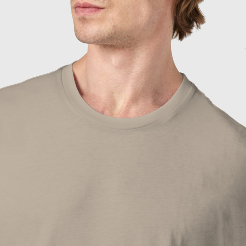 Мужская футболка хлопок Группа крови 4, резус +, цвет миндальный - фото 6
