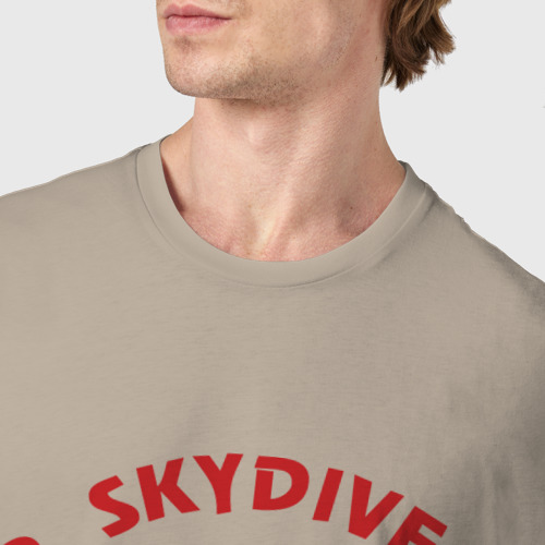 Мужская футболка хлопок Mad Skydiver, цвет миндальный - фото 6