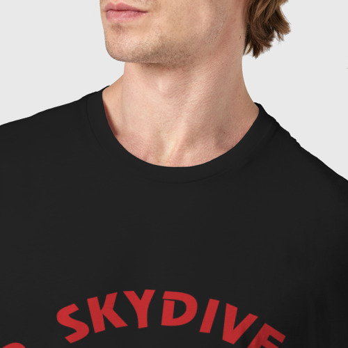 Мужская футболка хлопок Mad Skydiver, цвет черный - фото 6