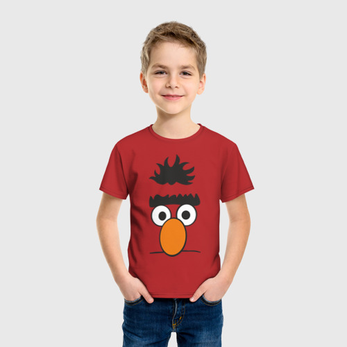 Детская футболка хлопок Влас (улица Сезам), цвет красный - фото 3
