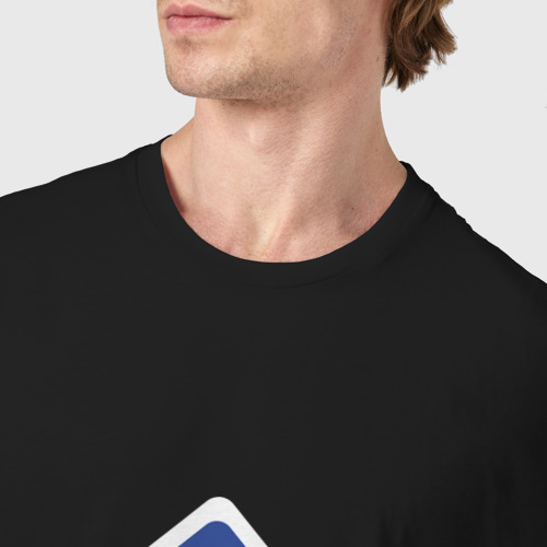 Мужская футболка хлопок Работай головой, цвет черный - фото 6