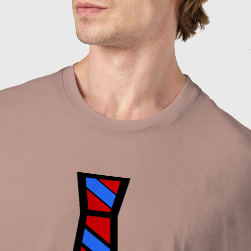 Мужская футболка хлопок Стильный прикид, цвет пыльно-розовый - фото 6