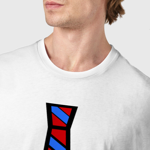 Мужская футболка хлопок Стильный прикид, цвет белый - фото 6