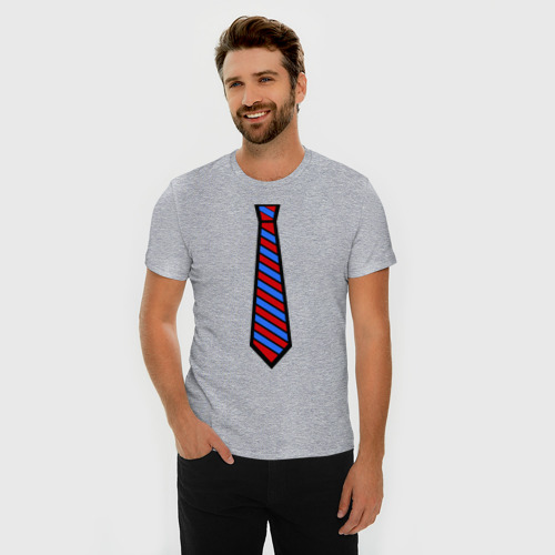 Мужская футболка хлопок Slim Стильный прикид, цвет меланж - фото 3