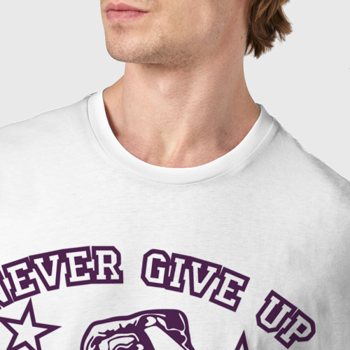 Мужская футболка хлопок WWE John Cena \"Never Give Up\" 2, цвет белый - фото 6