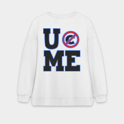 Женский свитшот oversize без начеса хлопок WWE John Cena "Never Give Up" 3