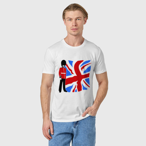 Мужская футболка хлопок Великобритания, цвет белый - фото 3