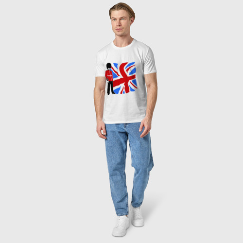 Мужская футболка хлопок Великобритания, цвет белый - фото 5