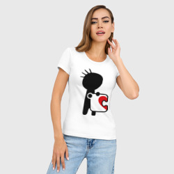 Женская футболка хлопок Slim Сердце на двоих мужская - фото 2