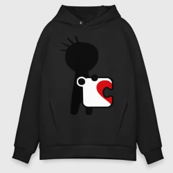 Мужское худи Oversize хлопок Сердце на двоих мужская