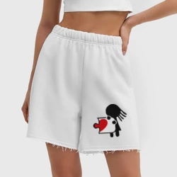 Женские шорты oversize футер хлопок Сердце на двоих женская - фото 2