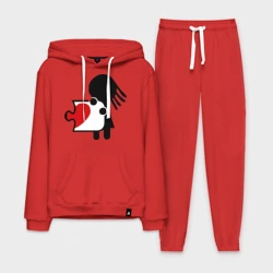 Мужской костюм хлопок с толстовкой Сердце на двоих женская