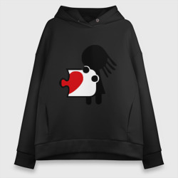 Женское худи Oversize хлопок Сердце на двоих женская