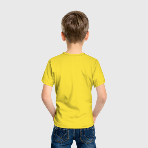 Детская футболка хлопок Супер медведи - вперед!, цвет желтый - фото 4