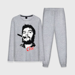 Мужская пижама с лонгсливом хлопок Че Гевара с сигарой
