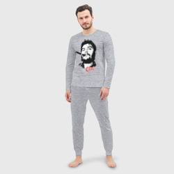 Мужская пижама с лонгсливом хлопок Че Гевара с сигарой - фото 2
