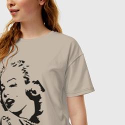 Женская футболка хлопок Oversize Marilyn - фото 2