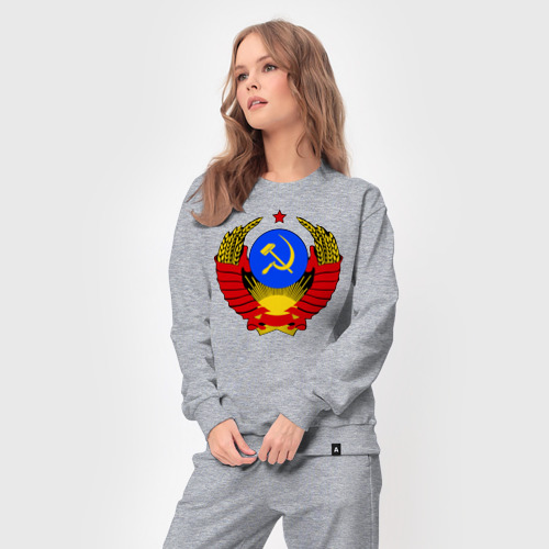 Женский костюм хлопок СССР 5, цвет меланж - фото 5