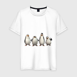 Пингвины Мадагаскар – Мужская футболка хлопок с принтом купить со скидкой в -20%