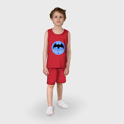 Детская пижама с шортами хлопок В.С. Р.Ф. Военная разведка, цвет красный - фото 3