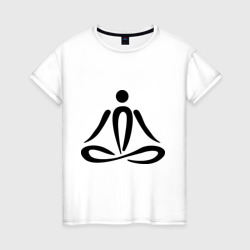 Женская футболка хлопок Йога Yoga