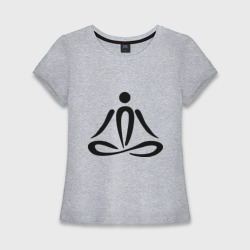 Женская футболка хлопок Slim Йога Yoga