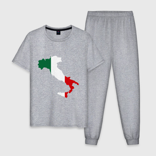 Мужская пижама хлопок Италия Italy, цвет меланж