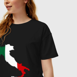 Женская футболка хлопок Oversize Италия Italy - фото 2