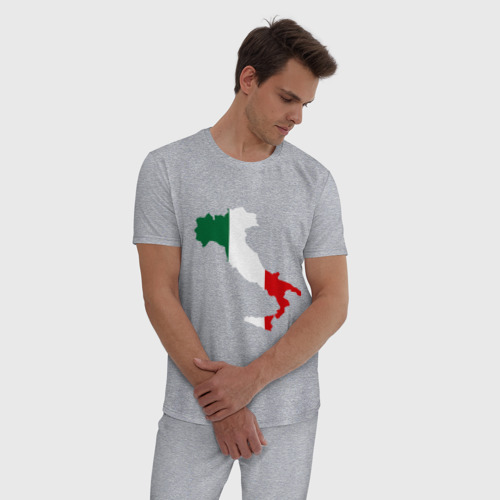 Мужская пижама хлопок Италия Italy, цвет меланж - фото 3