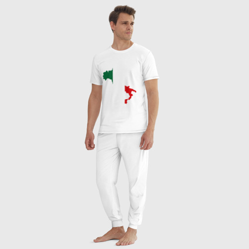 Мужская пижама хлопок Италия Italy, цвет белый - фото 5