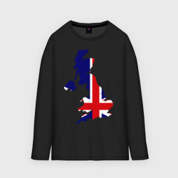 Женский лонгслив oversize хлопок Великобритания Great Britain